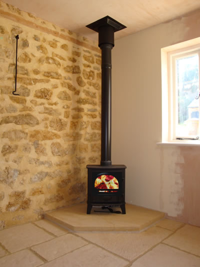 Stove with Twin walled Insulated Flue